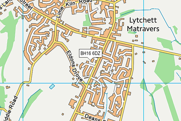 BH16 6DZ map - OS VectorMap District (Ordnance Survey)