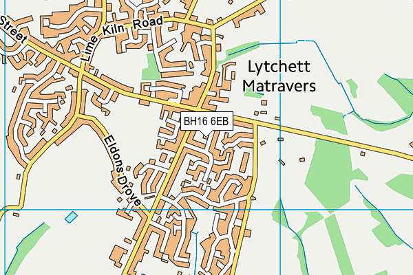 BH16 6EB map - OS VectorMap District (Ordnance Survey)