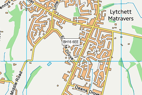 BH16 6EE map - OS VectorMap District (Ordnance Survey)