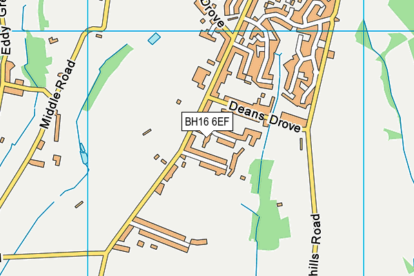 BH16 6EF map - OS VectorMap District (Ordnance Survey)