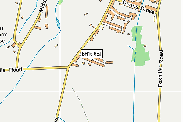 BH16 6EJ map - OS VectorMap District (Ordnance Survey)