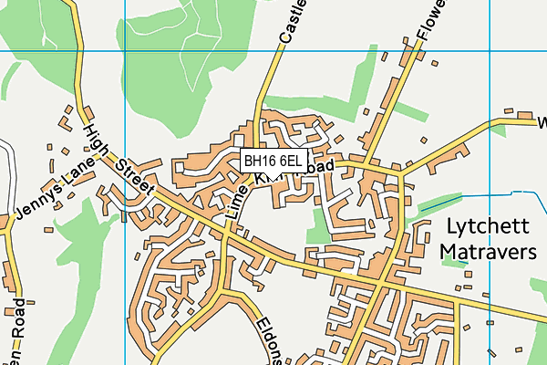 BH16 6EL map - OS VectorMap District (Ordnance Survey)