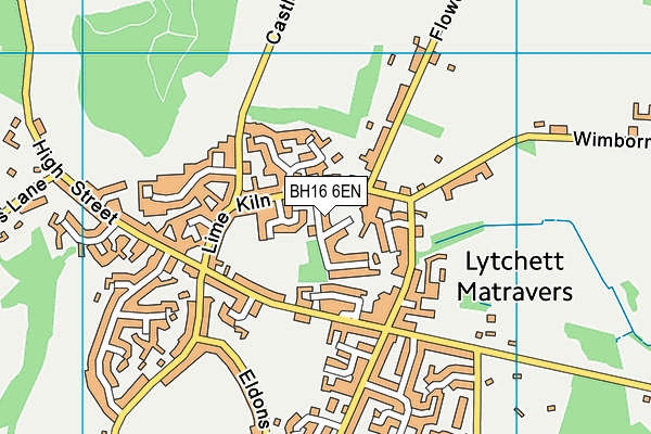 BH16 6EN map - OS VectorMap District (Ordnance Survey)