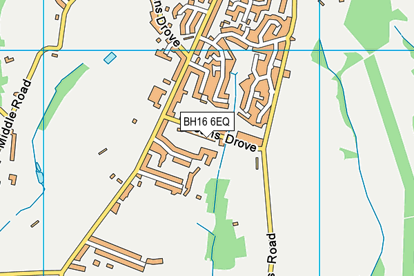 BH16 6EQ map - OS VectorMap District (Ordnance Survey)