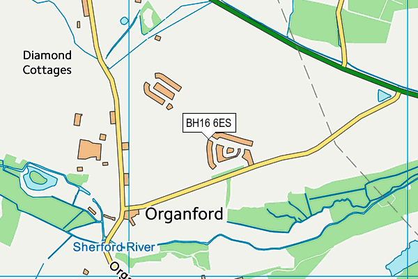 BH16 6ES map - OS VectorMap District (Ordnance Survey)