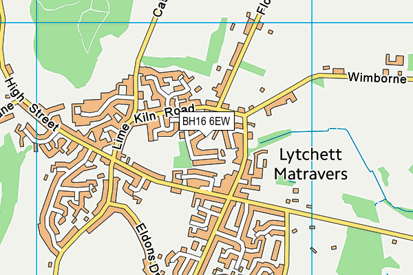 BH16 6EW map - OS VectorMap District (Ordnance Survey)