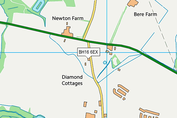 BH16 6EX map - OS VectorMap District (Ordnance Survey)