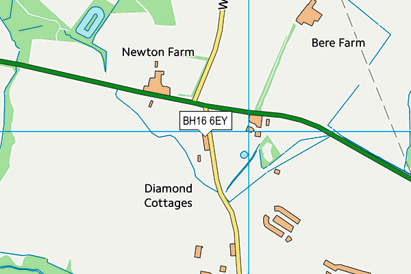 BH16 6EY map - OS VectorMap District (Ordnance Survey)