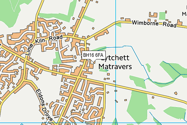 BH16 6FA map - OS VectorMap District (Ordnance Survey)
