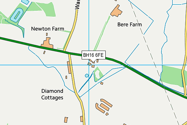 BH16 6FE map - OS VectorMap District (Ordnance Survey)