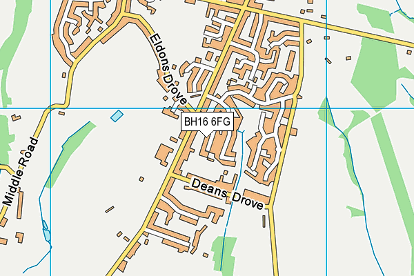 BH16 6FG map - OS VectorMap District (Ordnance Survey)