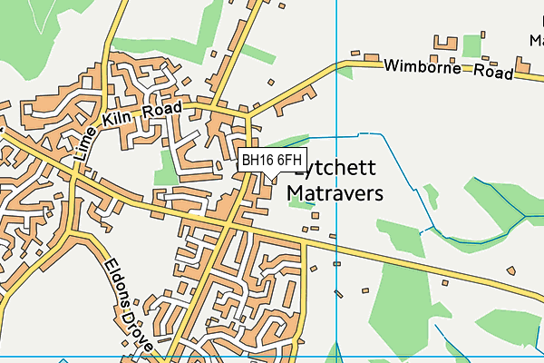 BH16 6FH map - OS VectorMap District (Ordnance Survey)