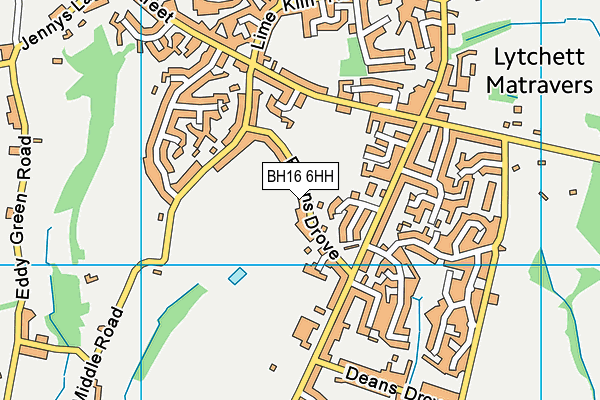 BH16 6HH map - OS VectorMap District (Ordnance Survey)