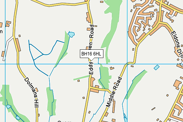 BH16 6HL map - OS VectorMap District (Ordnance Survey)
