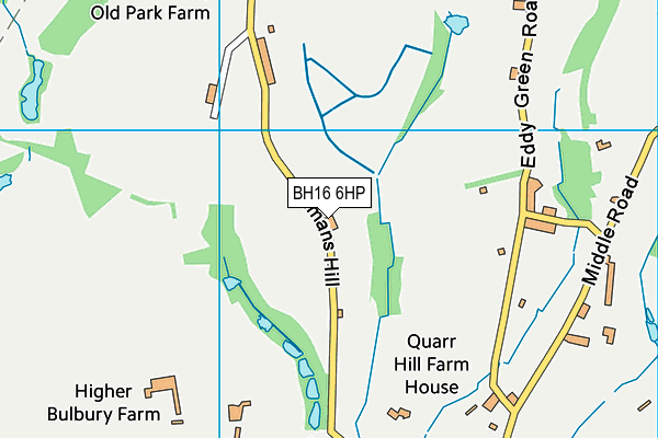 BH16 6HP map - OS VectorMap District (Ordnance Survey)