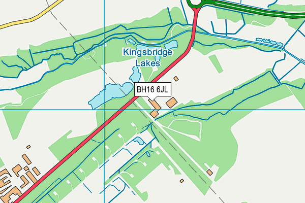 BH16 6JL map - OS VectorMap District (Ordnance Survey)