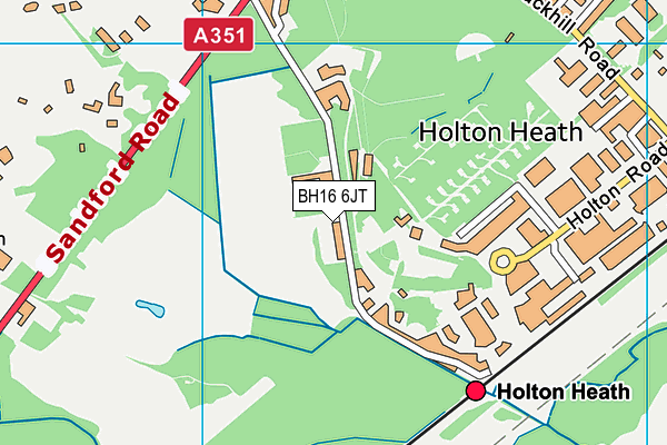BH16 6JT map - OS VectorMap District (Ordnance Survey)