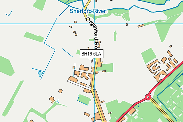 BH16 6LA map - OS VectorMap District (Ordnance Survey)