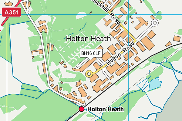 BH16 6LF map - OS VectorMap District (Ordnance Survey)