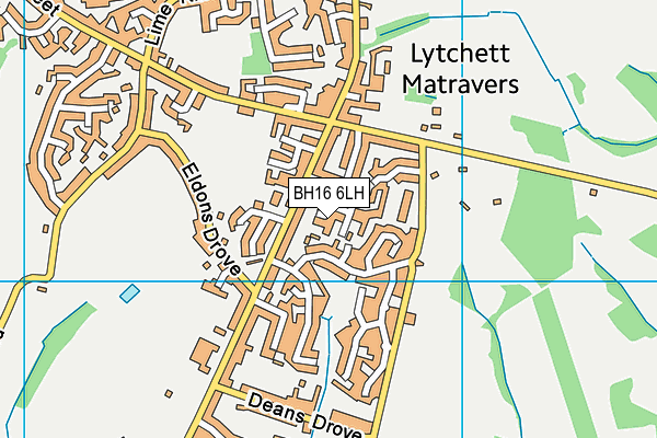 BH16 6LH map - OS VectorMap District (Ordnance Survey)