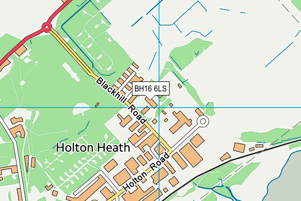 BH16 6LS map - OS VectorMap District (Ordnance Survey)