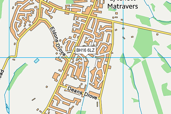 BH16 6LZ map - OS VectorMap District (Ordnance Survey)