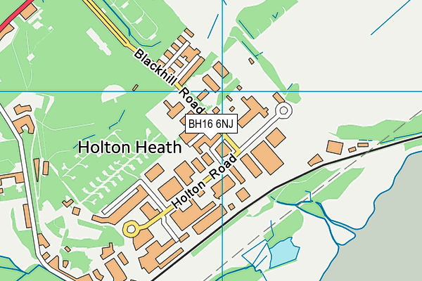 BH16 6NJ map - OS VectorMap District (Ordnance Survey)