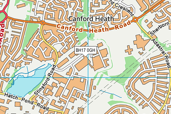 BH17 0GH map - OS VectorMap District (Ordnance Survey)