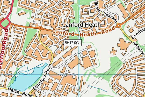 BH17 0GJ map - OS VectorMap District (Ordnance Survey)