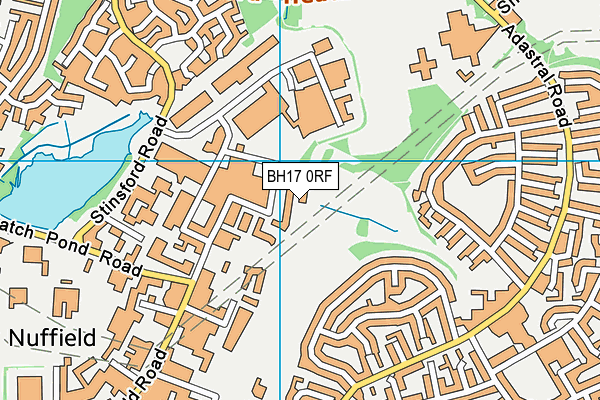 BH17 0RF map - OS VectorMap District (Ordnance Survey)