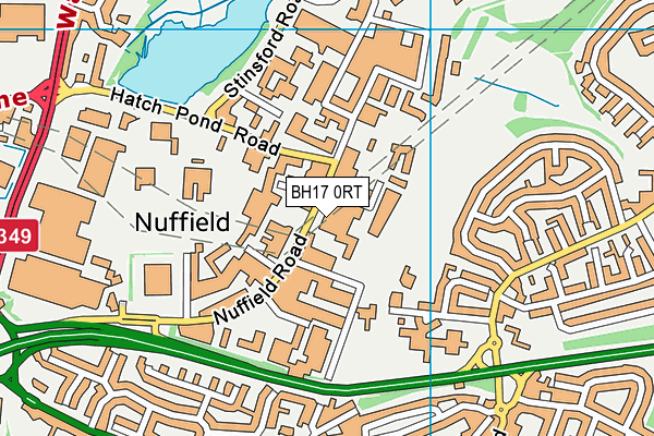BH17 0RT map - OS VectorMap District (Ordnance Survey)