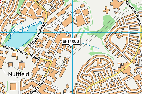 BH17 0UG map - OS VectorMap District (Ordnance Survey)