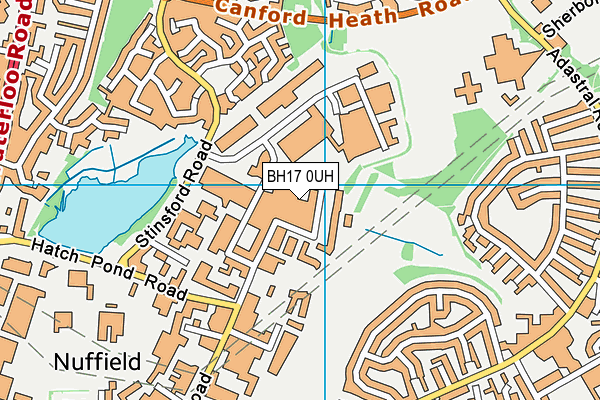 BH17 0UH map - OS VectorMap District (Ordnance Survey)