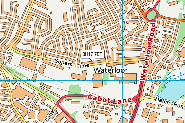 BH17 7ET map - OS VectorMap District (Ordnance Survey)