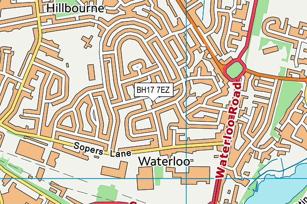 BH17 7EZ map - OS VectorMap District (Ordnance Survey)