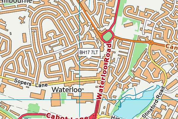 BH17 7LT map - OS VectorMap District (Ordnance Survey)