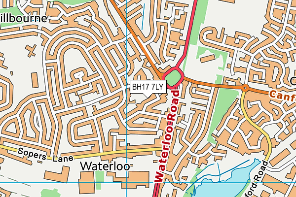 BH17 7LY map - OS VectorMap District (Ordnance Survey)