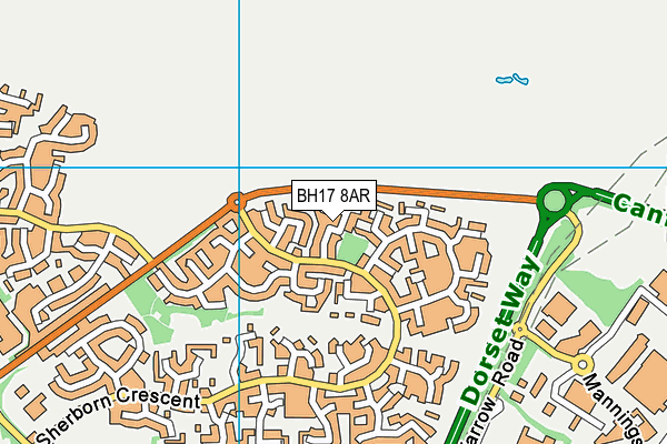 BH17 8AR map - OS VectorMap District (Ordnance Survey)