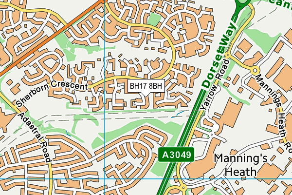 BH17 8BH map - OS VectorMap District (Ordnance Survey)