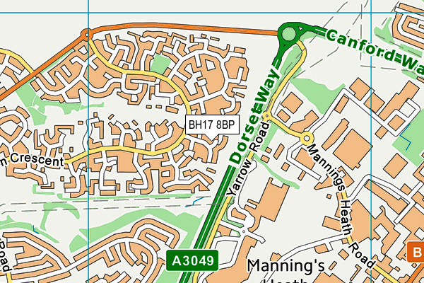 BH17 8BP map - OS VectorMap District (Ordnance Survey)