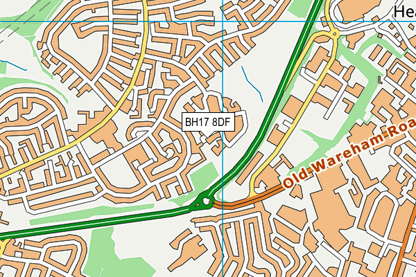 BH17 8DF map - OS VectorMap District (Ordnance Survey)