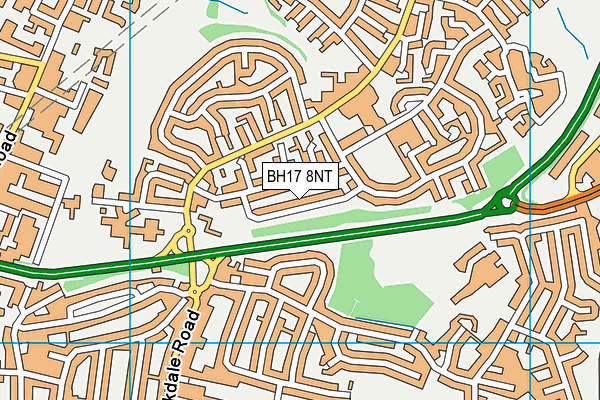 BH17 8NT map - OS VectorMap District (Ordnance Survey)