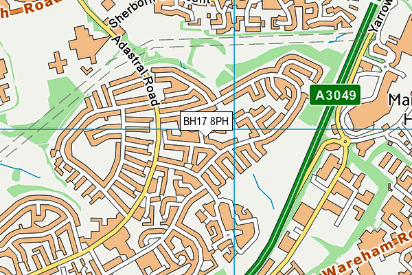 BH17 8PH map - OS VectorMap District (Ordnance Survey)