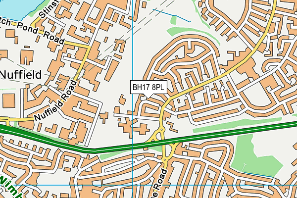 BH17 8PL map - OS VectorMap District (Ordnance Survey)