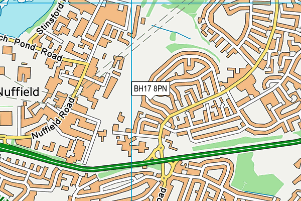 BH17 8PN map - OS VectorMap District (Ordnance Survey)