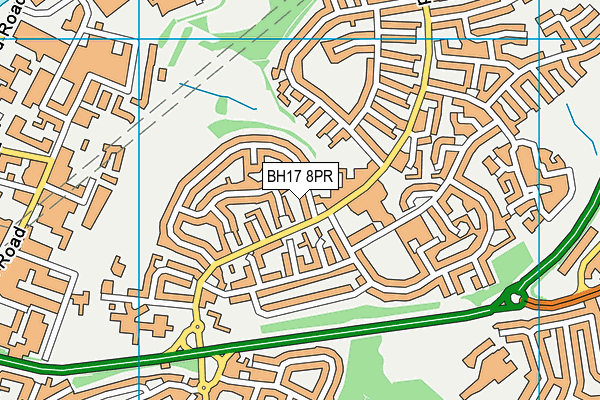 BH17 8PR map - OS VectorMap District (Ordnance Survey)