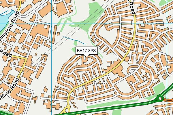 BH17 8PS map - OS VectorMap District (Ordnance Survey)