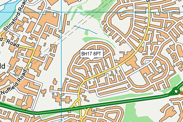 BH17 8PT map - OS VectorMap District (Ordnance Survey)