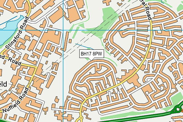 BH17 8PW map - OS VectorMap District (Ordnance Survey)