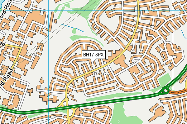 BH17 8PX map - OS VectorMap District (Ordnance Survey)